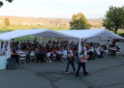 rsvp fireworks people under tent